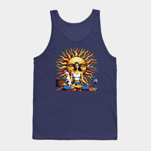 Zen Woman Chihuahua Meditation Tank Top